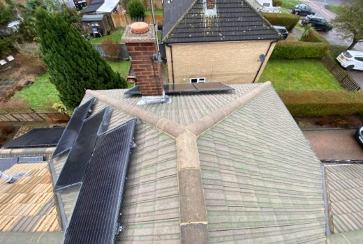 Professional roof cleaning service in West London removing moss and dirt